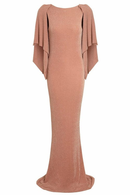 Blush Athena Dresses XS / Mocha Red Cowl Back Gown