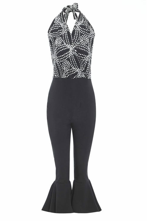 Blush Athena Jumpsuits & Playsuits XS Black Backless Jumpsuit
