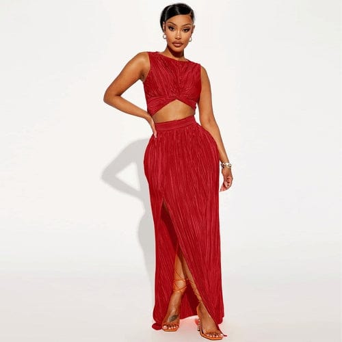 Rose Iphigenia Women's Clothing 2XL / Red Sexy Popular Two Piece Set