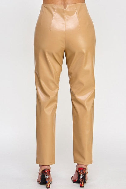 Rose Iphigenia Women's Trousers Faux Leather Pants