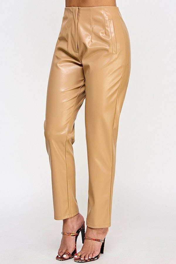 Rose Iphigenia Women's Trousers Faux Leather Pants