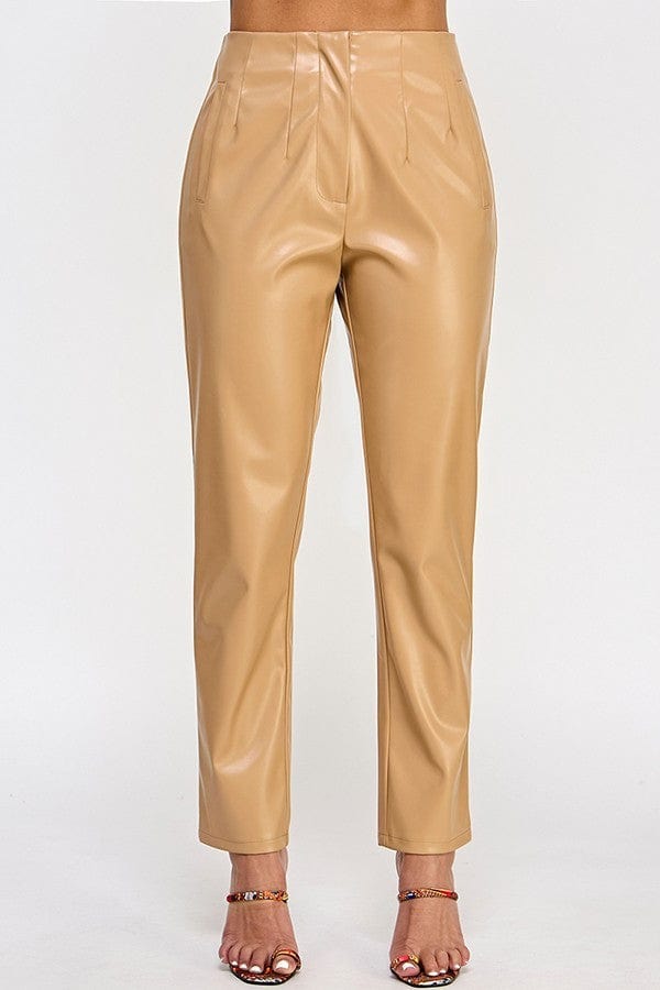 Rose Iphigenia Women's Trousers Faux Leather Pants