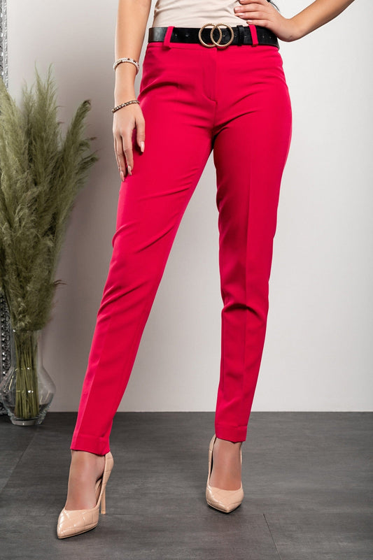 Scarlet Chaos Women's Trousers S Long Elegant Straight Leg Trousers Noventa, Fuchsia