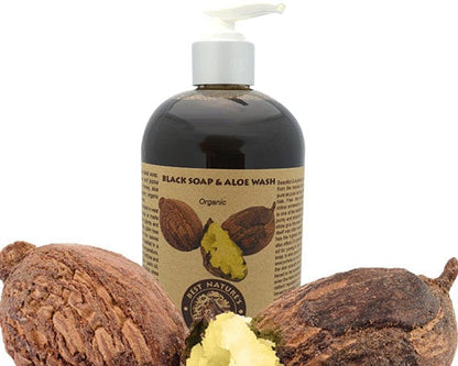 Yellow Poppy Bodycare 8 Organic Black Soap & Aloe Wash 8oz/240ml